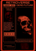 Retroverse: Dead Future – Retro Futuristic Skull Poster
