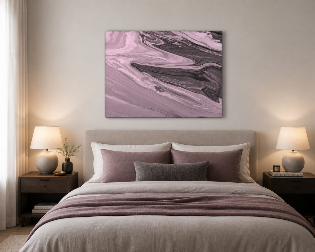 canvas in bedroom
